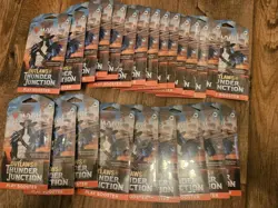 24 Lot Magic The Gathering OUTLAWS OF THUNDER JUNCTION Single Play Booster Packs - Image 1