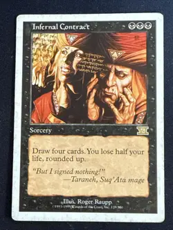 1x Infernal Contract (139) Core Set 6th Edition Sixth MP MTG Magic x1 MKE - Image 1
