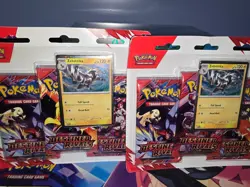 X2 Pokemon TCG Scarlet & Violet: Destined Rivals 3-Pack Blister - Zebstrika - Image 1
