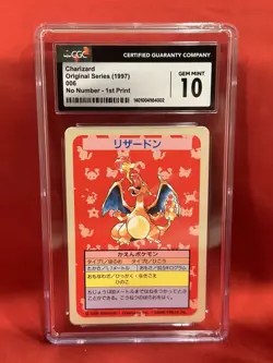 1997 Topsun Pokemon Japanese Charizard Blue Back No Number CGC 10 - Image 1