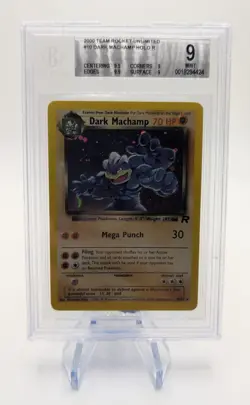 BGS 9 Mint Dark Machamp 10/82 Holo Unlimited 2000 Pokemon Team Rocket - Image 1