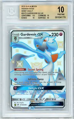 Pokemon Gardevoir GX #SV75 Hidden Fates BGS 10 Pristine - Image 1