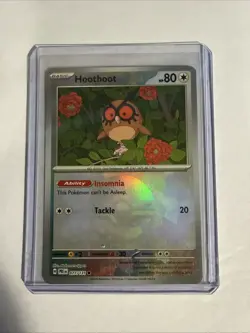 2025 Pokemon Scarlet and Violet Prismatic Evolutions Poke Ball #077 Hoothoot C - Image 1