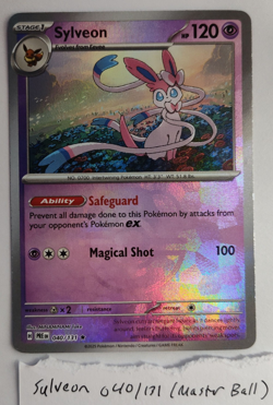 Pokemon TCG Sylveon 040/131 Prismatic Evolutions Master Ball Holo Near Mint NM - Image 3