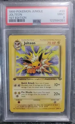 PSA 9 Jolteon - 20/64 - 1999 Pokemon Jungle 1st Edition Non Holo Rare Mint WOTC - Image 1