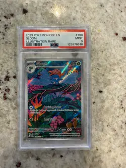 2023 POKEMON OBF EN-OBSIDIAN FLAMES ILLUSTRATION RARE #198 GLOOM PSA 9 - Image 1