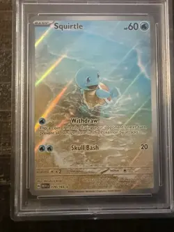 PSA 9 Mint Pokemon Squirtle TCG 170/165 Scarlet & Violet 151 Illustration Rare - Image 2
