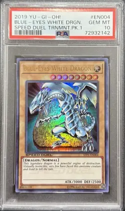 2019 PSA 10 YUGIOH SPEED DUEL ULTRA RARE BLUE EYES WHITE DRAGON 💎 - Image 1