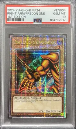 2024 PSA 10 YUGIOH MP24 25TH QC SECRET RARE RIGHT ARM OF EXODIA 💎 - Image 1