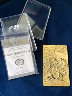 Pokemon 23K Gold Plated CHARIZARD Card 1999 Burger King Promo SEALED COA - Image 1