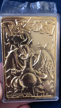 Pokemon 23K Gold Plated CHARIZARD Card 1999 Burger King Promo SEALED COA - Image 2