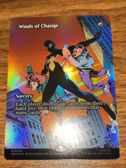 MTG Marvel Spiderman WINDS OF CHANGE Mythic Borderless FOIL Card M0030 - Image 1