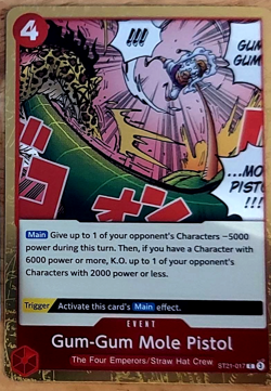 One Piece Gum-Gum Mole Pistol ST21-017 Trading Card Game TCG CCG - Image 1