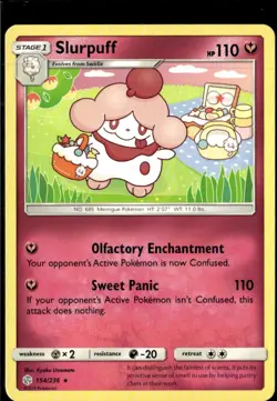 Pokemon Slurpuff 154/236 Cosmic Eclipse Non Holo Rare 2 Card Lot - Image 1