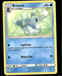 Pokemon Brionne 66/214 Lost Thunder Non Holo Uncommon 2 Card Lot - Image 1