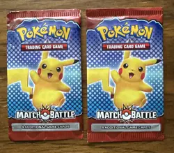 2X Pokemon Match Battle 2022 McDonalds Promo Sealed Booster Card - Image 1