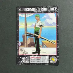 M1387 Roronoa Zoro WANTED Japanese One Piece Anime Scene Vintage Card 2000 - Image 1