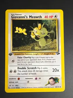 Rare Pokemon Cards Featuring Meowth Lot of 4 1999-2000 First Edition Included - Image 2