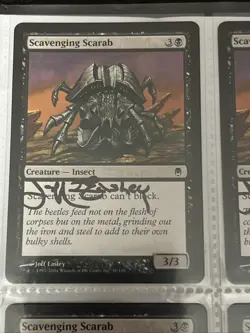 D1 (9) Signed Jeff Easley Scavenging Scarab Magic The Gathering Cards (MTG) - Image 3