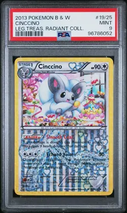 2013 B&W Legendary Treasures Radiant Collection # RC19 Cinccino PSA 9 Card MINT! - Image 1