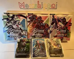 Gundam TCG Lot Starter Decks ST02 ST03 ST04 English Promo Cards & Sleeves SEALED - Image 1