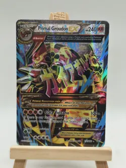 PRIMAL GROUDON EX FULL ART HOLO 151/160 PRIMAL CLASH OMEGA POKEMON CARD - Image 1