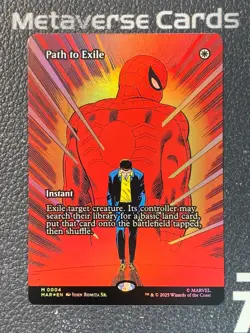 Magic MTG Path to Exile 0004 Borderless Foil Marvel Spider-Man - Image 1
