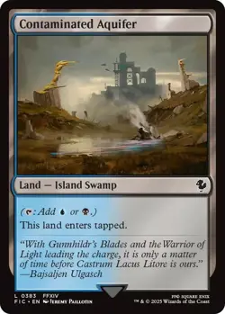NM Surge Foil Contaminated Aquifer, MTG, Final Fantasy Commander, Magic, 383 - Image 1