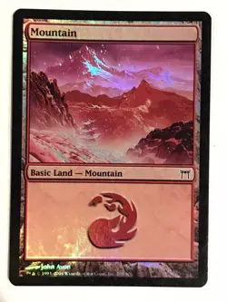 Mountain 299 SP Foil Champions of Kamigawa MTG - Image 1