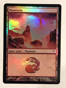 Mountain 299 SP Foil Champions of Kamigawa MTG - Image 1