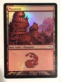 Mountain 299 SP Foil Mirrodin MTG - Image 1