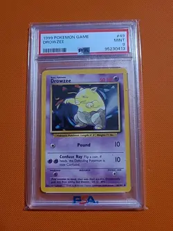 1999 Pokemon Base Set Drowzee #49 Game PSA 9 Mint - Image 1