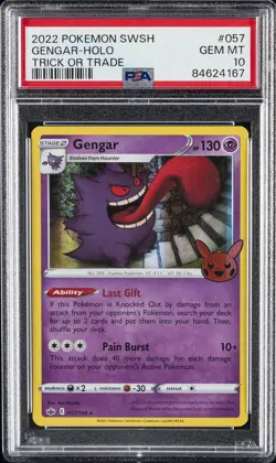 2021 POKEMON SWORD & SHIELD CHILLING REIGN #057 GENGAR-HOLO PSA 10 - Image 1