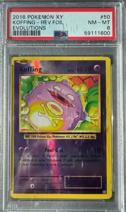 Koffing 50/108 Reverse Holo PSA 8 XY Evolutions Pokemon 2016 NM-MT - Image 1