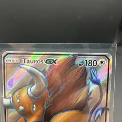 Tauros GX 144/149 Sun & Moon Base Set Full Art Ultra Rare Holo Pokemon TCG - Image 3