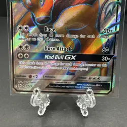 Tauros GX 144/149 Sun & Moon Base Set Full Art Ultra Rare Holo Pokemon TCG - Image 4