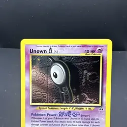 2001 Pokemon Neo Discovery Unown A 14/75 Holo Rare Vintage - Image 3
