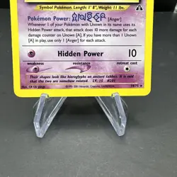 2001 Pokemon Neo Discovery Unown A 14/75 Holo Rare Vintage - Image 4