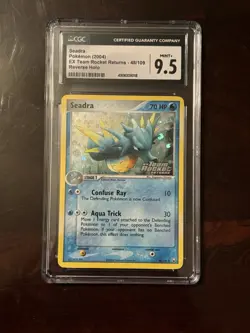 CGC 9.5 MINT Seadra EX Team Rocket Returns 48/109 Reverse Holo Pokemon TCG - Image 1