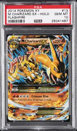 2014 POKEMON XY FLASHFIRE #13 M CHARIZARD EX PSA 10 - Image 1