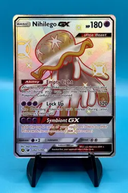 Pokemon TCG Hidden Fates Nihilego GX SV62/SV94 Shiny Vault Full Art Ultra Rare - Image 1
