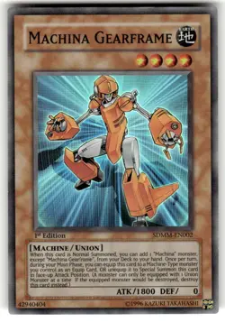 Yu-Gi-Oh! Machina Gearframe SDMM-EN002 1st Edition Super Rare NM - Image 1