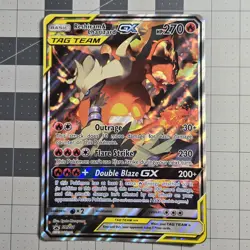 JUMBO Reshiram & Charizard GX Tag Team Alt Art Promo SM201 Pokemon Card - Image 1
