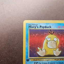 1st Edition Misty's Psyduck 90/132 Pokemon Gym Challenge Card - LP - First Ed - Image 2
