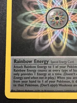 1st Edition Rainbow Energy 80/82 Team Rocket Pokemon Card Rare HP - Image 5
