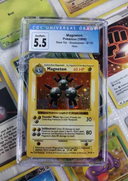 CGC 5.5 - Magneton 9/102 SHADOWLESS HOLO RARE Base Set Pokemon Card 9/102 - Image 1