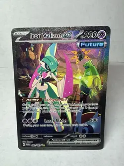 Pokemon Iron Valiant EX TCG Card 249/182 Paradox Rift Illustration Rare NM Holo - Image 1