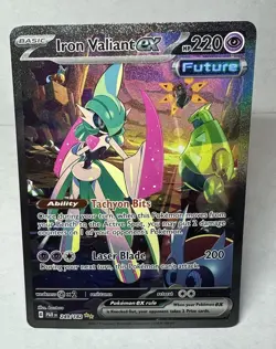 Pokemon Iron Valiant EX TCG Card 249/182 Paradox Rift Illustration Rare NM Holo - Image 2