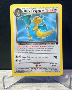 Dark Dragonite 22/82 Team Rocket Non-Holo Rare Pokemon Card WOTC - LP+ - Image 3
