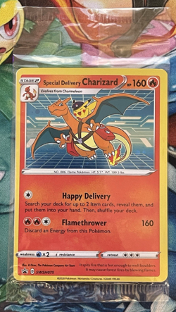 SEALED Special Delivery Charizard Promo SWSH075 HOLO Pokemon PROMO card - Image 1